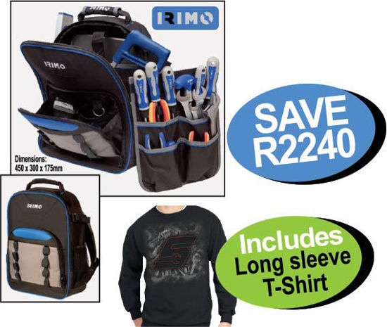 XXJUN205 Tool Set (47pc) In 600D Canvas Backpack Includes Long sleeve T-Shirt