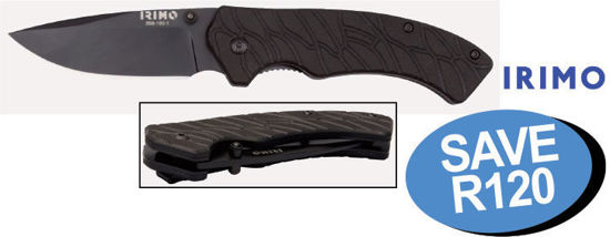 XXJUL213 Black Steel Pocket Knife Belt hook included