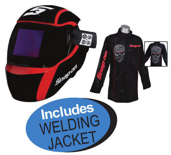 Snap-on XXAUG261 Auto Darkening  Welding Helmet with light Includes WELDING JACKET - LARGE