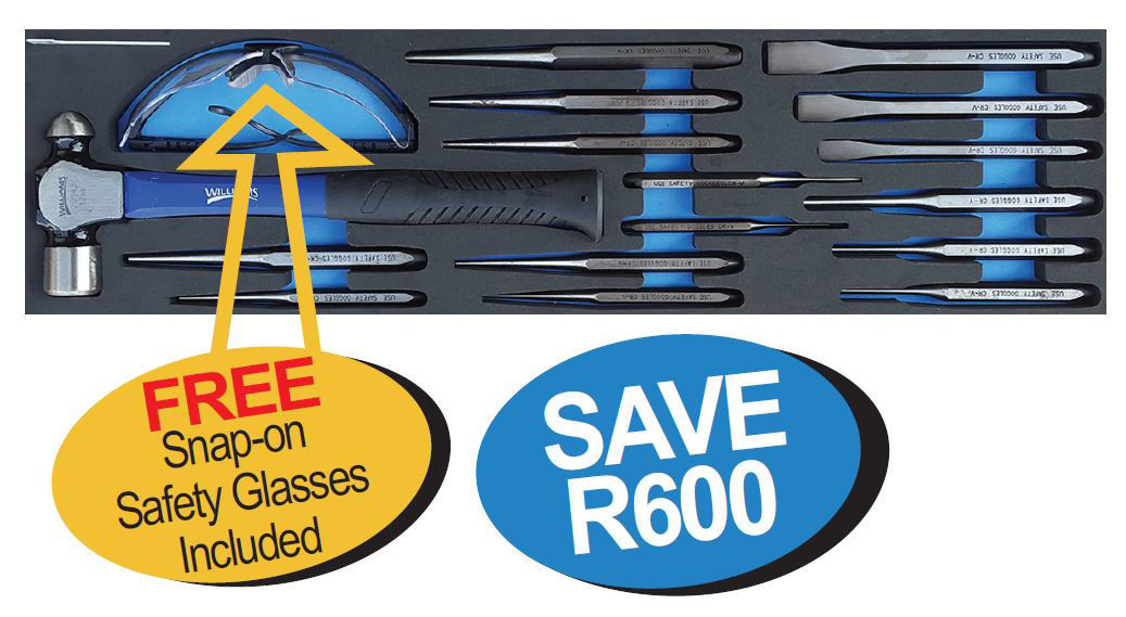 Snapon Africa Online Store. XXSEP225 Punch & Chisel Set + Ball Peen Hammer FREE Snapon Safety