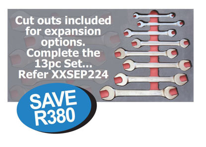 Snap-on XXSEP223 Open End Spanners (6-22mm) Supplied In Foam Insert