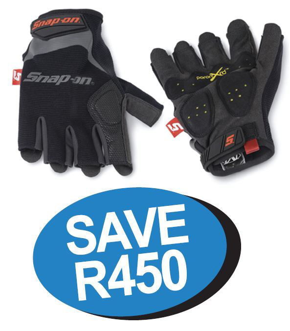 Snapon Africa Online Store. XXSEP220 Fingerless Impact Gloves MED / LRG