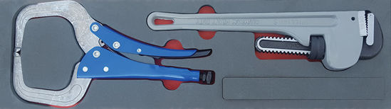 Snap-on Blue - MOD.896SH45S - Pipe Wrench and Locking C-Clamp Set; 2Pc