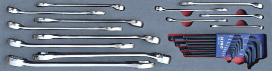 Irimo - MOD.103BH45S - Combination Spanner Set 1/4"-1" and Allen Key Set; 26Pc