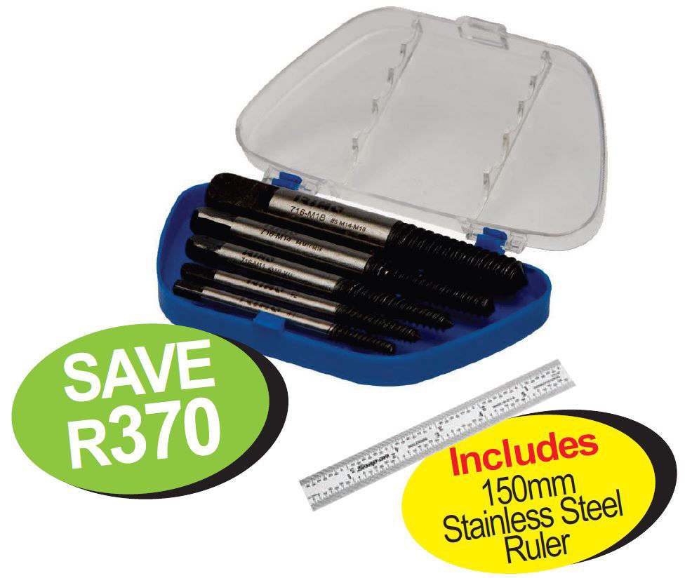 Snapon Africa Online Store. XXNOV231 Stud Extractor Set (5pc) Includes