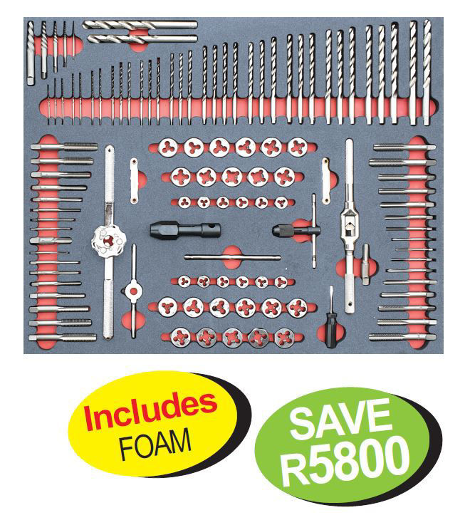 Snapon Africa Online Store. XXNOV221 Tap & Die Set (117pc) in foam