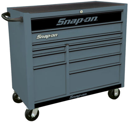 Snap-on - KRA2210KZUSB-B-WO - 10 Drw Wide Roll Cab Storm Grey with Black Alu Trims and Black Fronts