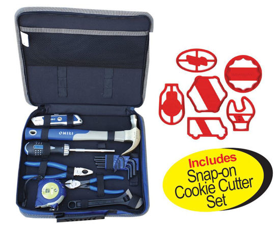 Snap-on Blue XXDEC219 General Tool Set (16pc)  In canvas Zip-up carry bag Includes Snap-on Cookie Cutter Set