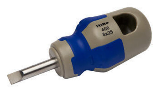 Irimo - IR408-6.5-25 - Screwdriver Stubby Flat Tip 6.5mm x 25mm Blade