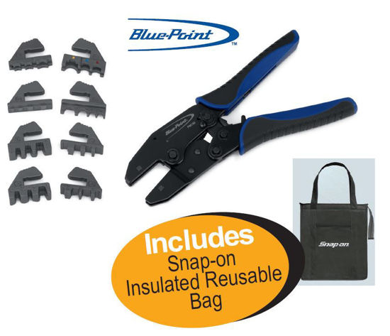 Snap-on Blue XXAPR189 Quick-Change Ratcheting Crimper Kit Includes Snap-on  Insulated Reusable Bag