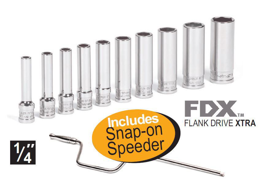 Snapon Africa Online Store. Snapon XXAPR183 1/4" FDX Deep Socket Set