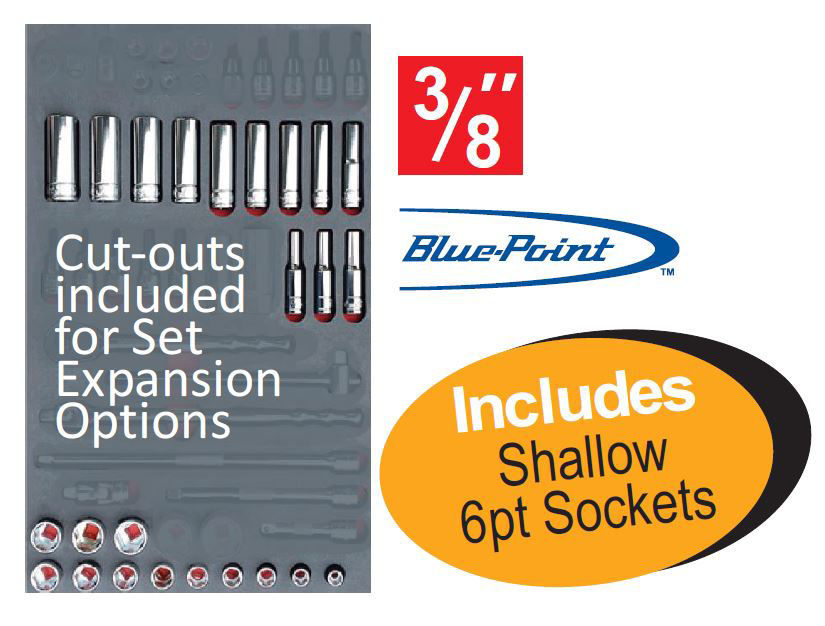 Snapon Africa Online Store. Snapon Blue XXMAY116 3/8" Drive Deep Socket Set in Foam Insert