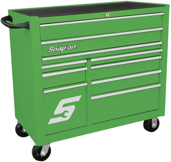 Snap-on - KRA2210KZUEC-WO - Wide 10Drw Roll Cab; Extreme Green and Chrome Aluminium Trims
