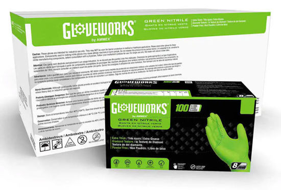 Snap-on Blue - AGPGWGN44100 - Gloveworks® HD Green Nitrile Gloves Medium