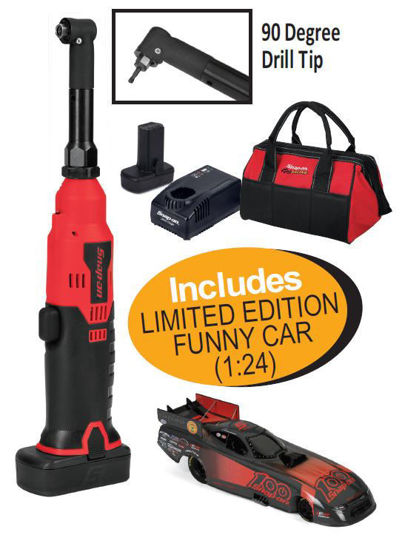 Snap-on XXMAY182 14.4V Brushless CORDLESS 90 Degree Drill Kit Includes LIMITED EDITION FUNNY CAR (1:24)