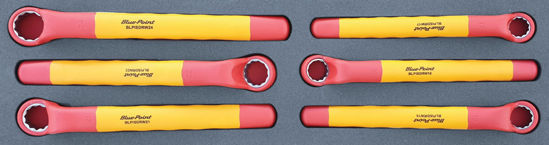 Snap-on Blue - MOD.293SH45S - 1000V Offset Ring Spanner Set 17-24mm; 6Pc