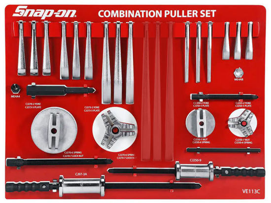 Snap-on - CJ2500SE-WO - Heavy-Duty Manual Interchangeable Master Puller Set with Tool Control Board (excl 15" Jaws)
