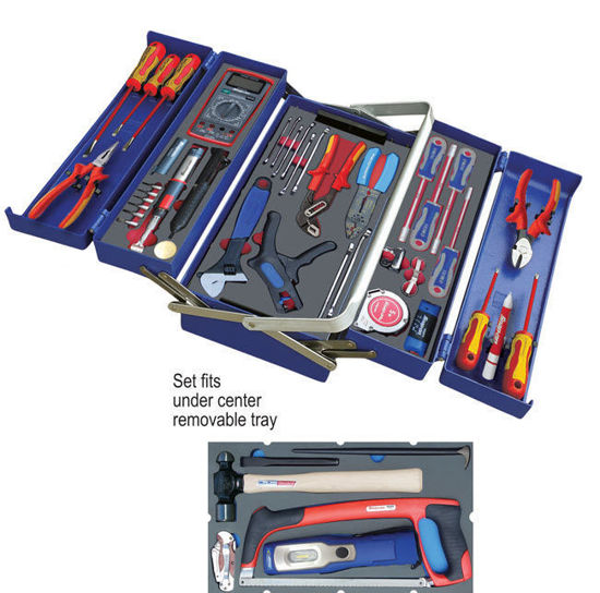 Snap-on Blue - SET.EL1M1281 - Basic Electrician Tool Set in Cantilever Box; 44Pc