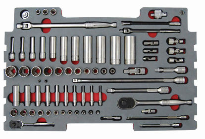 Snap-on MOD.391SR43F - 1/4" and 3/8" Sockets and Accessories Set; 71Pc (for KMC box) - Aviation / Imperial