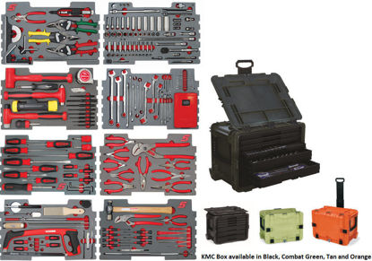 Snap-on - KMC18AVTKAV-$ - 200Pc Aircraft Maintenance and Avionics Tool Set supplied in Foam Inserts with All Weather Composite 8Drw Tool Chest