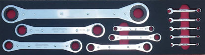 Snap-on - MOD.854SH45S - Midget and Ratcheting Box Spanner Set; 11Pc - Imperial - Aviation