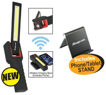 Snap-on XXAUG104 600 Lumen Rechargeable Wireless DUAL LIGHT Includes Phone / Tablet Stand