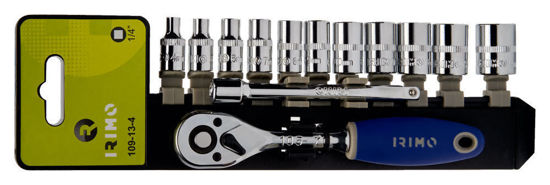 Irimo - IR109-13-4 - 1/4" Ratchet, Extension and Socket Set; 13Pc