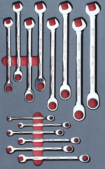 Snap-on - MOD.810SH42D - Ratcheting Spanner Set 6-19mm; 14Pc - Metric