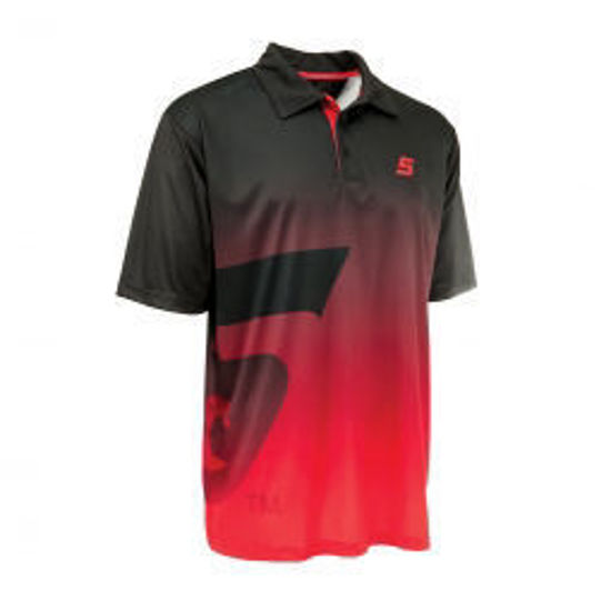 Snap-on Clothing - SNP1936-M - Collar T-Shirt - Black/Red Ombre Polo-Medium