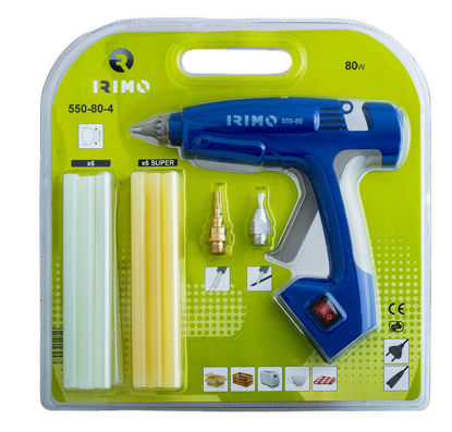 Irimo - IR550-80-4 - Glue Gun with 12 Glue Sticks and Nozzles