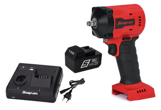 Snap-on - CT9038U1-WO - 18V 3/8" Drive MonsterLithium Brushless Stubby Cordless Impact Wrench Kit - Red