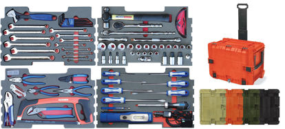 Snap-on Blue - SET.P4BM12KMC-$ - 74Pc Tool Set in Foam Inserts with 7Drw All Weather Composite Too Chest