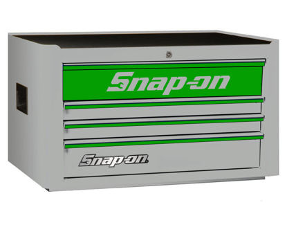 Snap-on - KRA2004KZUAG-G-WO - Standard 4 Drawer Top Chest; Arctic Silver with Green Alu Trims and Green Front