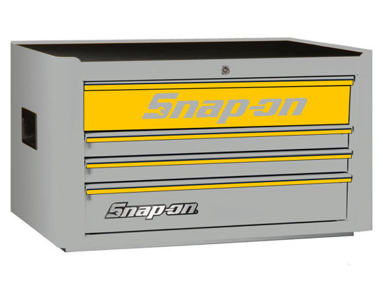 Snap-on - KRA2004KZUAY-Y-WO - Standard 4 Drawer Top Chest; Arctic Silver with Yellow Alu Trims and Yellow Front