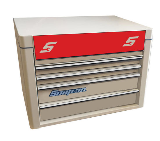 Snap-on - KRA2014KZUTS-R-WO - Standard 4 Drawer Top Chest with Lid; Tan with PVC Trims and Red Front