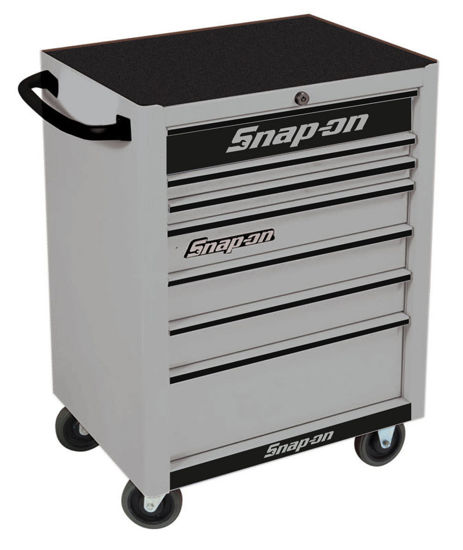 Snap-on - KRA2007KZUAB-B-WO - Standard 7Drw Roll Cab; Arctic Silver with Black Alu Trims and Black Fronts