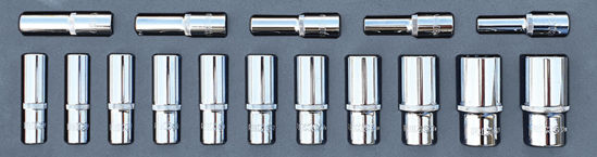 Irimo - MOD.119BH45S - 1/2" Deep 12Pt Socket Set 10-32mm; 16Pc - Metric