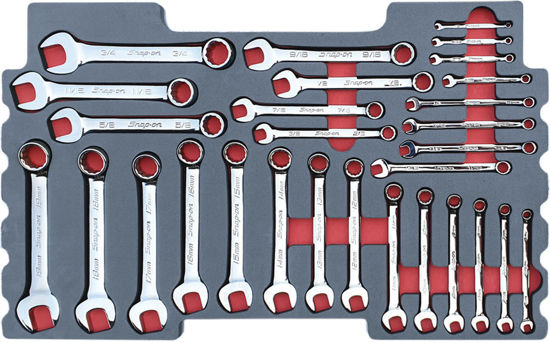 Snap-on - MOD.931SR43F - Short Handle Combination Spanner Set; 29Pc - Metric & Imperial (suitable for KMC Tool Chest Only)