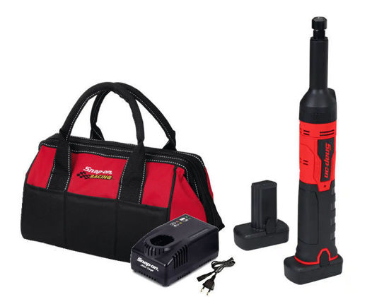 Snap-on - CGRS865U2-WO - 14.4V Brushless MicroLithium Inline Long-Neck Die Grinder Kit with 2 x Batteries - Red
