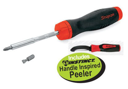 Snap-on XXMAR215 Ratcheting Screwdriver Includes INSTINCT Handle Inspired Peeler