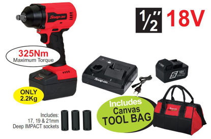 Snap-on XXAPR284 1/2" 18V Brushless Impact Gun Kit Includes Canvas TOOL BAG