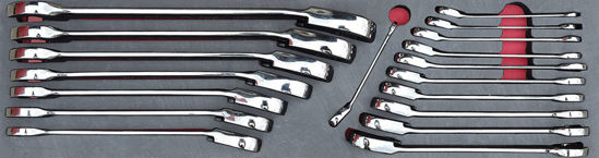 Snap-on Blue - MOD.728SH45S - 15° Offset Ratcheting Combination Spanner Set 6-25mm; 18Pc