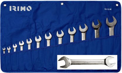 Irimo - IR10-12-W - Double Open End Spanner Set 6-32mm in Canvas Bag; 12Pc