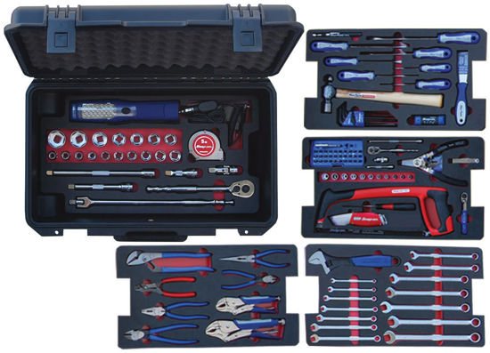 Blue Point - HIM250GENK129-WO - 1/4" and 1/2" Combination General Service Set in Robust Polymer Carry-on Case with Wheels; 129Pc - Metric