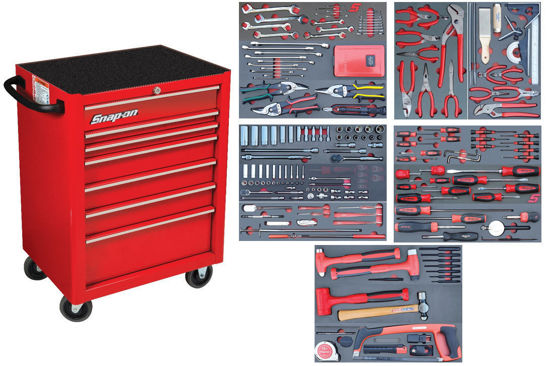 Snap-on  - KRA2007AVTKAV-$ - 201Pc Aircraft Maintenance and Avionics Tool Set with 7Drw Snap-on Roll Cabinet KRA2007 (Imperial)