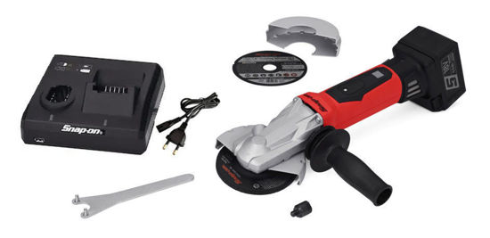 Snap-on - CTGR8855AU1-WO - 18V MonsterLithium Cordless Angle Grinder / Cut-Off Tool Kit with Safety switch and 1 x Battery (Red)