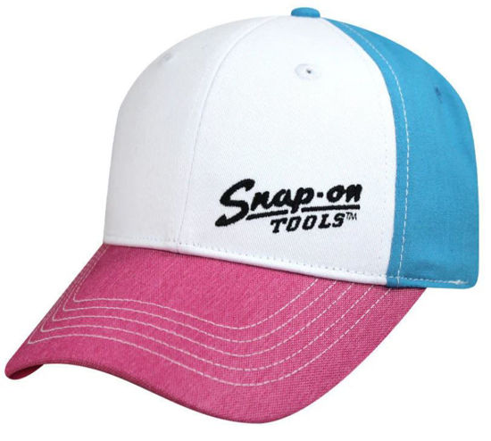 Snap-on Promotional - CSN07-7924 - White / Blue / Pink Ladies' Popsicle Velcro® Cap; Adjustable