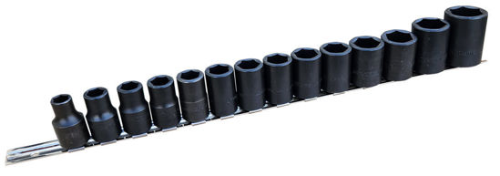 Williams - WIL4M-61027S14-WO - 1/2" Shallow 6Pt Impact Socket Set 10-27mm; 14Pc