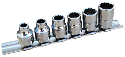 Williams - WILB-120824S6-WO - 3/8" Shallow 12Pt Socket Set 1/4" - 9/16"; 6Pc