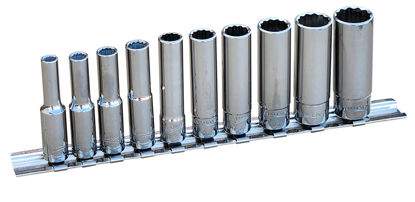 Williams- WILMD-1208618S10-WO - 1/4" Deep 12Pt Socket Set 3/16" - 9/16"; 10Pc